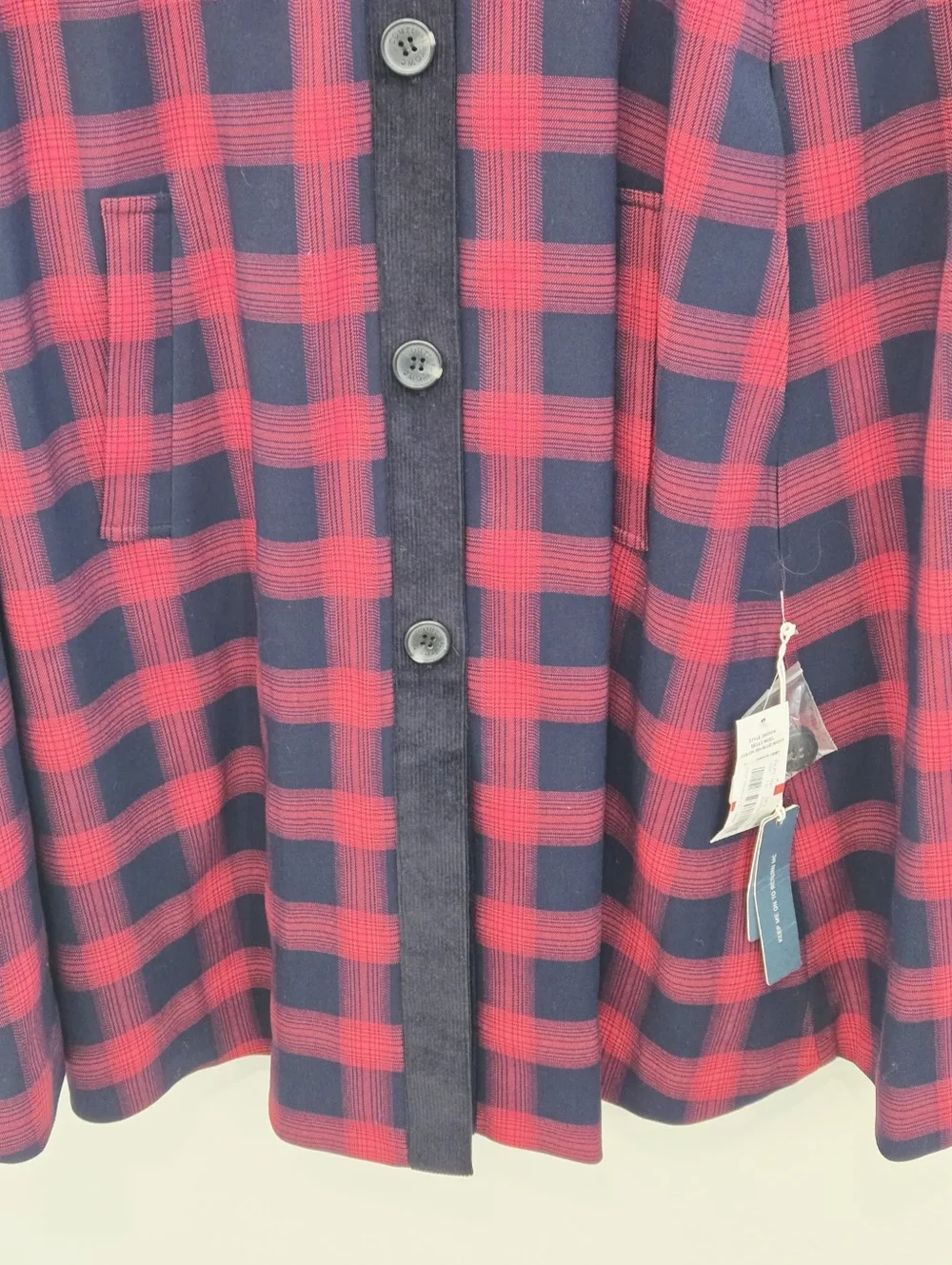 NEW COURT AND ROWE Shadow Plaid Belle Noel Poncho XS NWT ACADEMIA - Picture 8 of 11